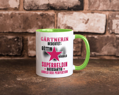 Bedeutung von Gärtnerin | Gartenbau lustiger Spruch Geschenk Humor Geschenkidee Tasse