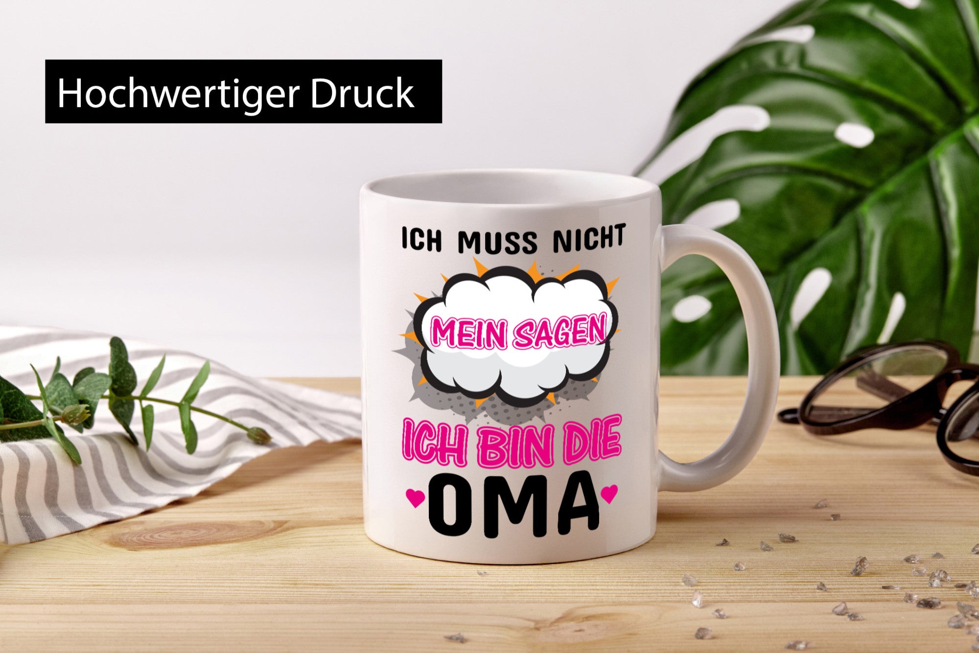 Ich muss nicht nein sagen bin die Oma lustig Familie Geschenkidee Geschenk Tasse
