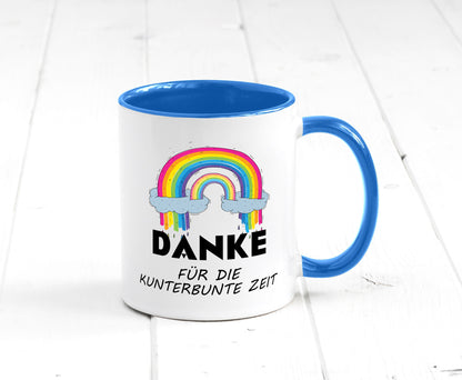 Danke für die Kunderbunte Zeit | Regenbogen lustiger Spruch Geschenk Humor
