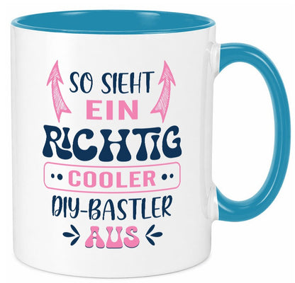 Richtig Cooler DIY Bastler | Basteln Handmade Humor Geschenkidee Tasse
