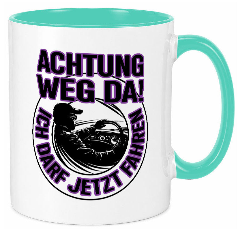 Achtung weg da ich darf jetzt Fahren | Führerschein lustig Humor Geschenkidee