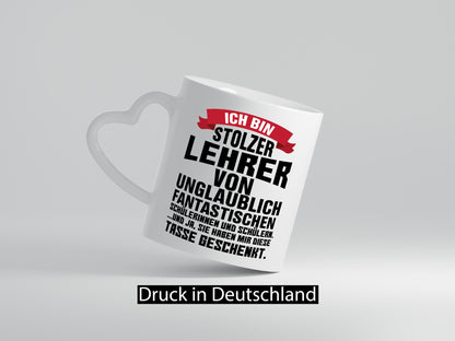 Stolzer Lehrer | Kaffeetrinker Tasse Schüler Humor Geschenkidee