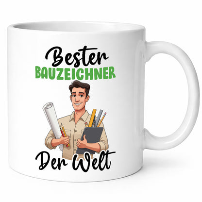 Bester Bauzeichner | Zeichner v2 lustiger Spruch Geschenk Humor Geschenkidee