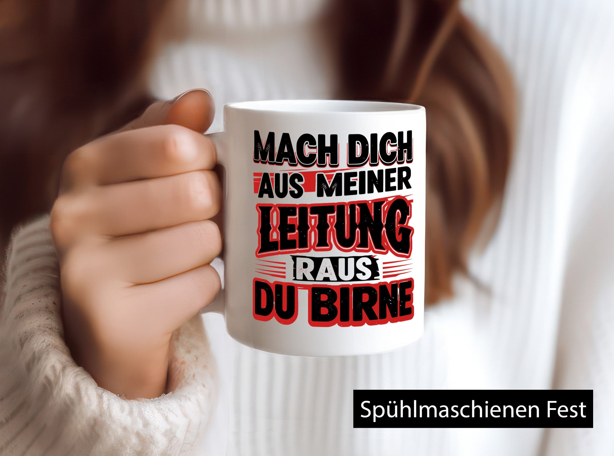 Mach dich auf meiner Leitung raus du Birne v2 lustiger Spruch Geschenk Humor