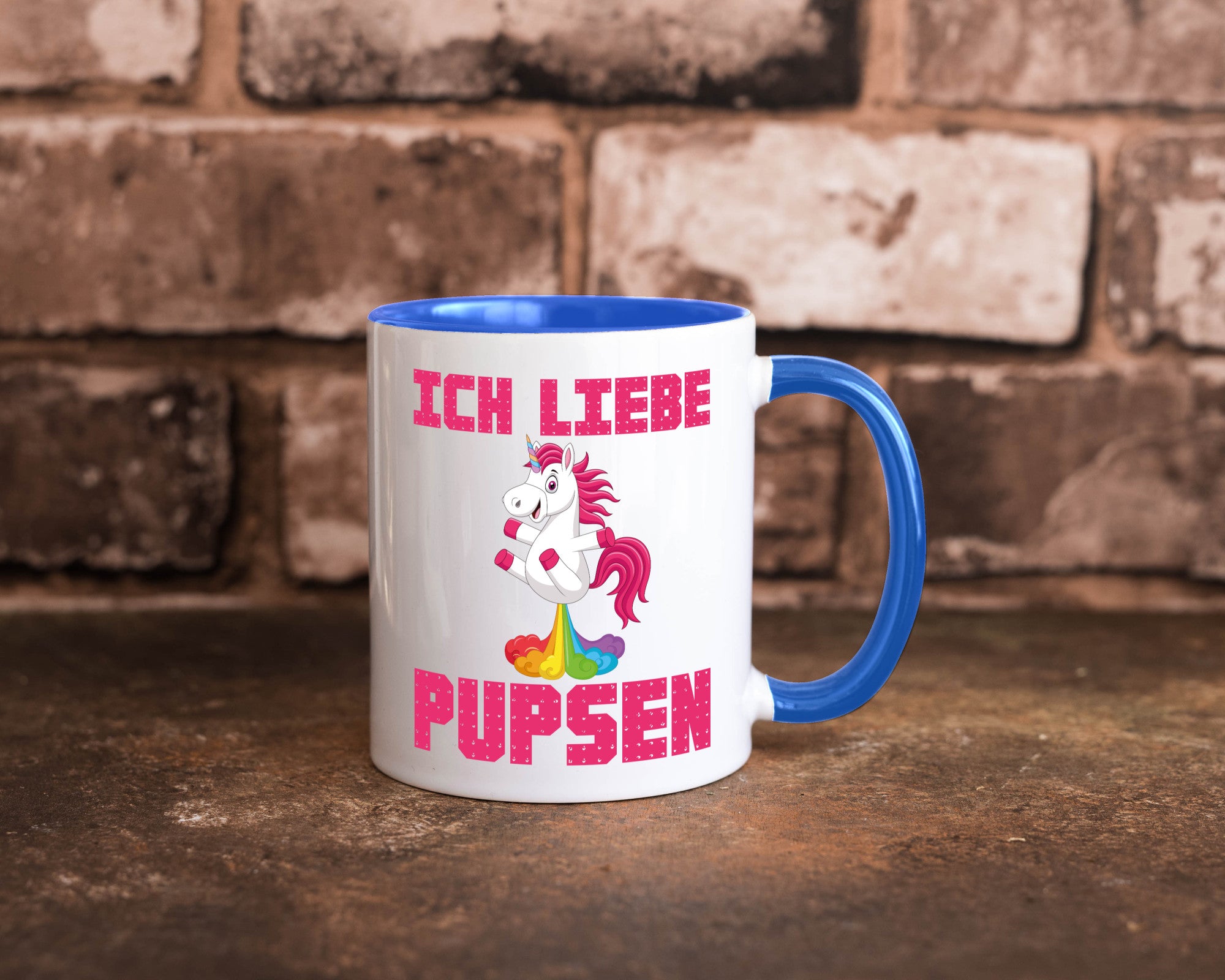Ich liebe pupsen | Einhorn Pups lustiger Spruch Humor Geschenkidee Tasse