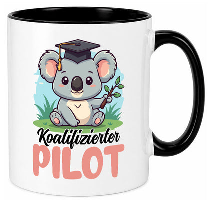 Koalifizierter Pilot | Flugzeug Piloten Humor Geschenkidee Tasse