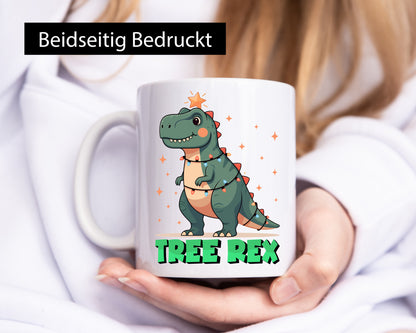 Tree Rex | Dinosaurier Weihnachten lustig Humor Geschenkidee Geschenk Tasse
