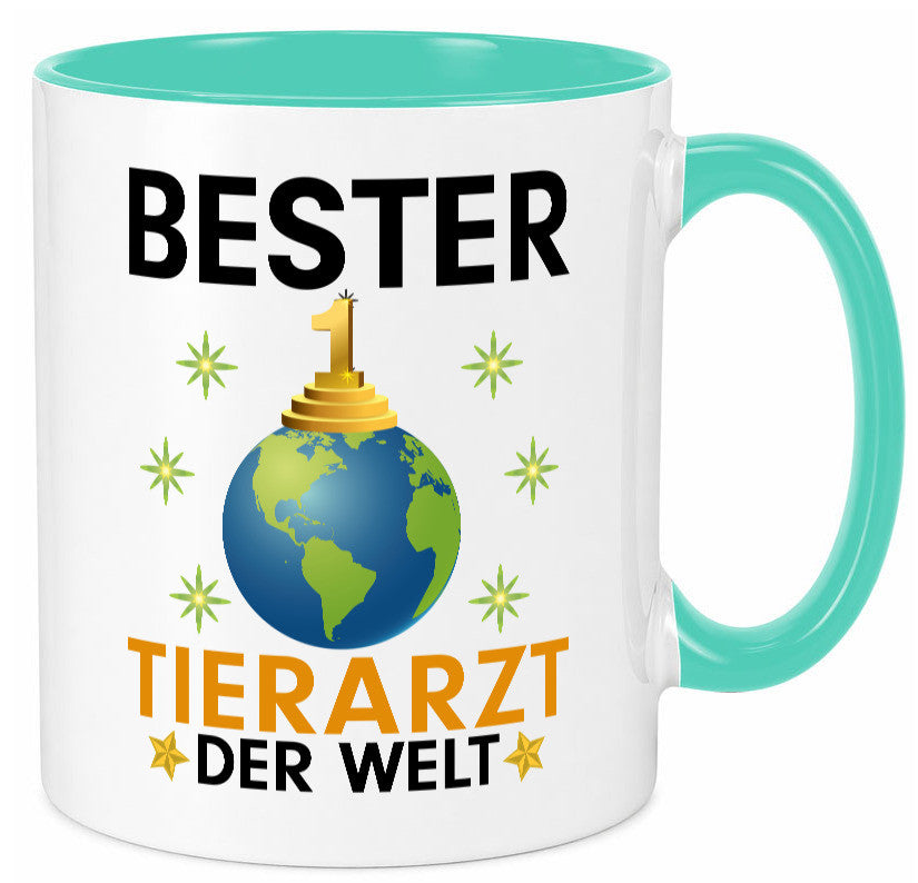 Welt Bester Tierarzt | Tiermedizin Mediziner lustig Tierliebhaber Humor Tasse