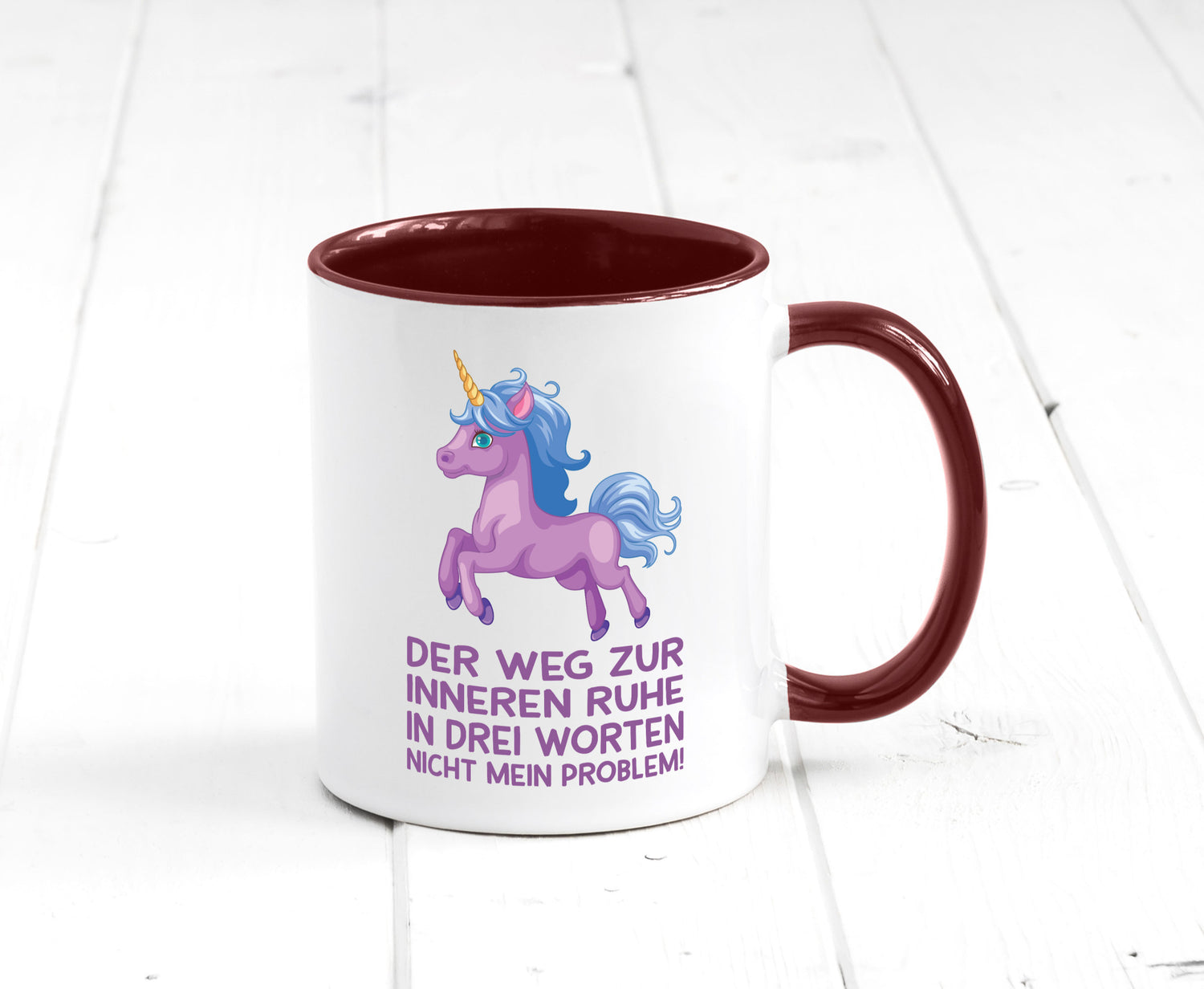 Innere Ruhe, drei Worte, nicht mein Problem | Einhorn Geschenk Humor