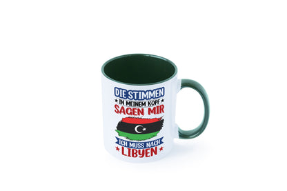 Libyen | Urlaub Stimmen in meinem Kopf Traumland Geschenkidee Humor Tasse