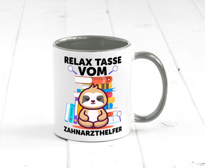 Relax Tasse: Zahnarzthelfer | Zahnmedizin lustig Humor Geschenkidee Geschenk