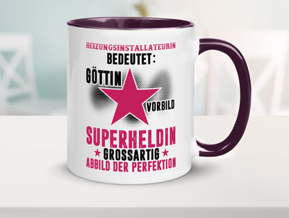 Bedeutung von Heizungsinstallateurin | Heizung Humor Geschenkidee Tasse