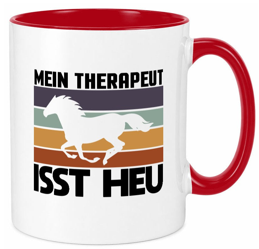 Mein Therapeut isst Heu | Pferd Pferdeliebhaber Humor Geschenkidee Tasse