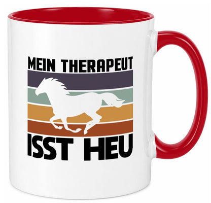 Mein Therapeut isst Heu | Pferd Pferdeliebhaber Humor Geschenkidee Tasse