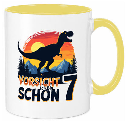 7. Geburtstag | 7 Jahre Dinosaurier v2 Geschenk Geschenkidee lustiger Spruch