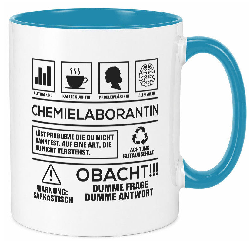 Achtung Probleme Chemielaborantin | Laborantin Chemie Geschenk Humor