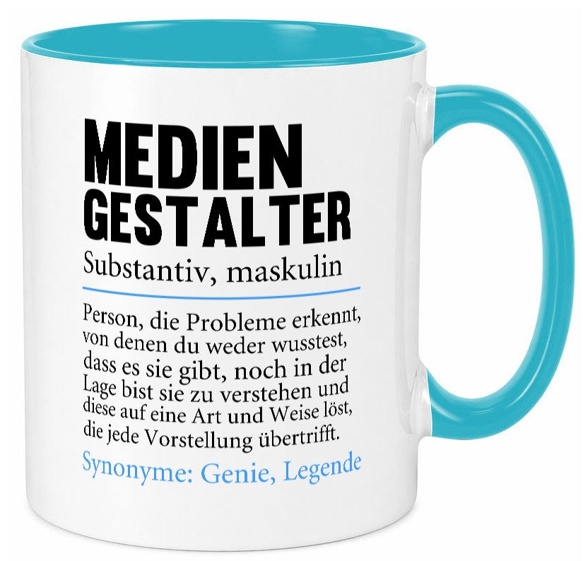 Mediengestalter | Beruf Medien Humor v2 Arbeit Kollegen Büro Geschenkidee Tasse