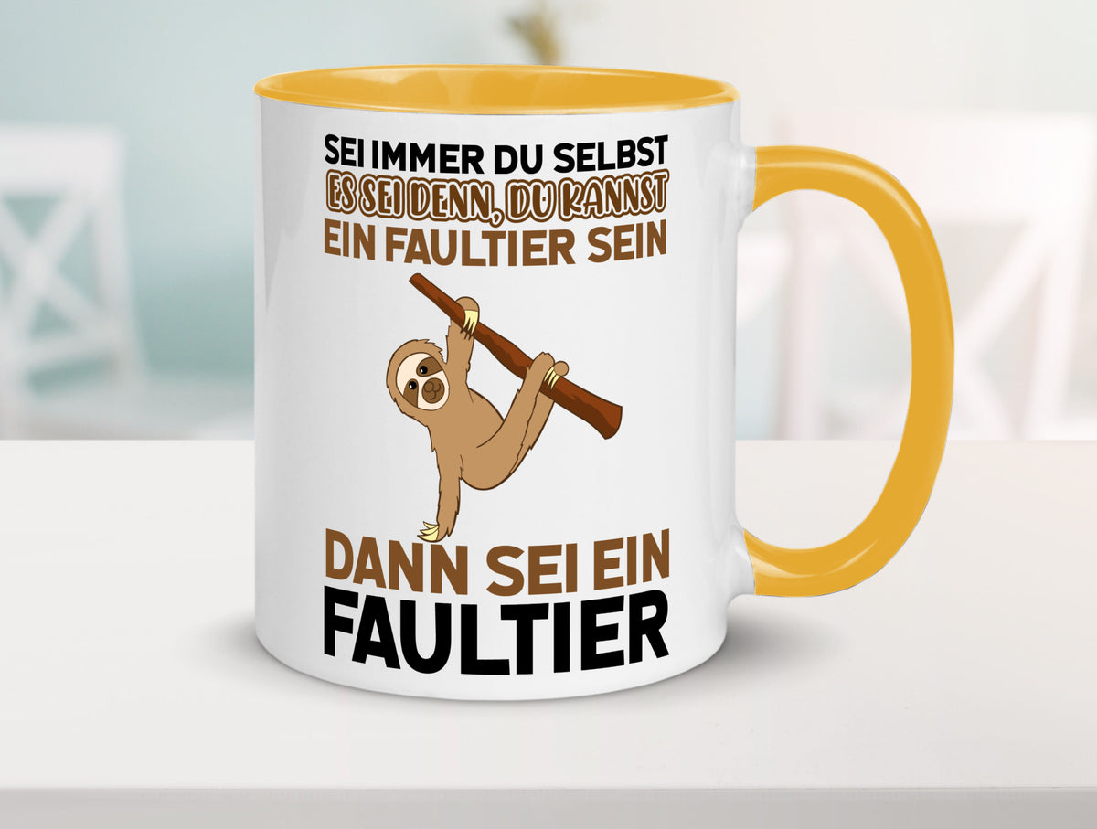 Sei du selbst Humor Geschenkidee Tasse
