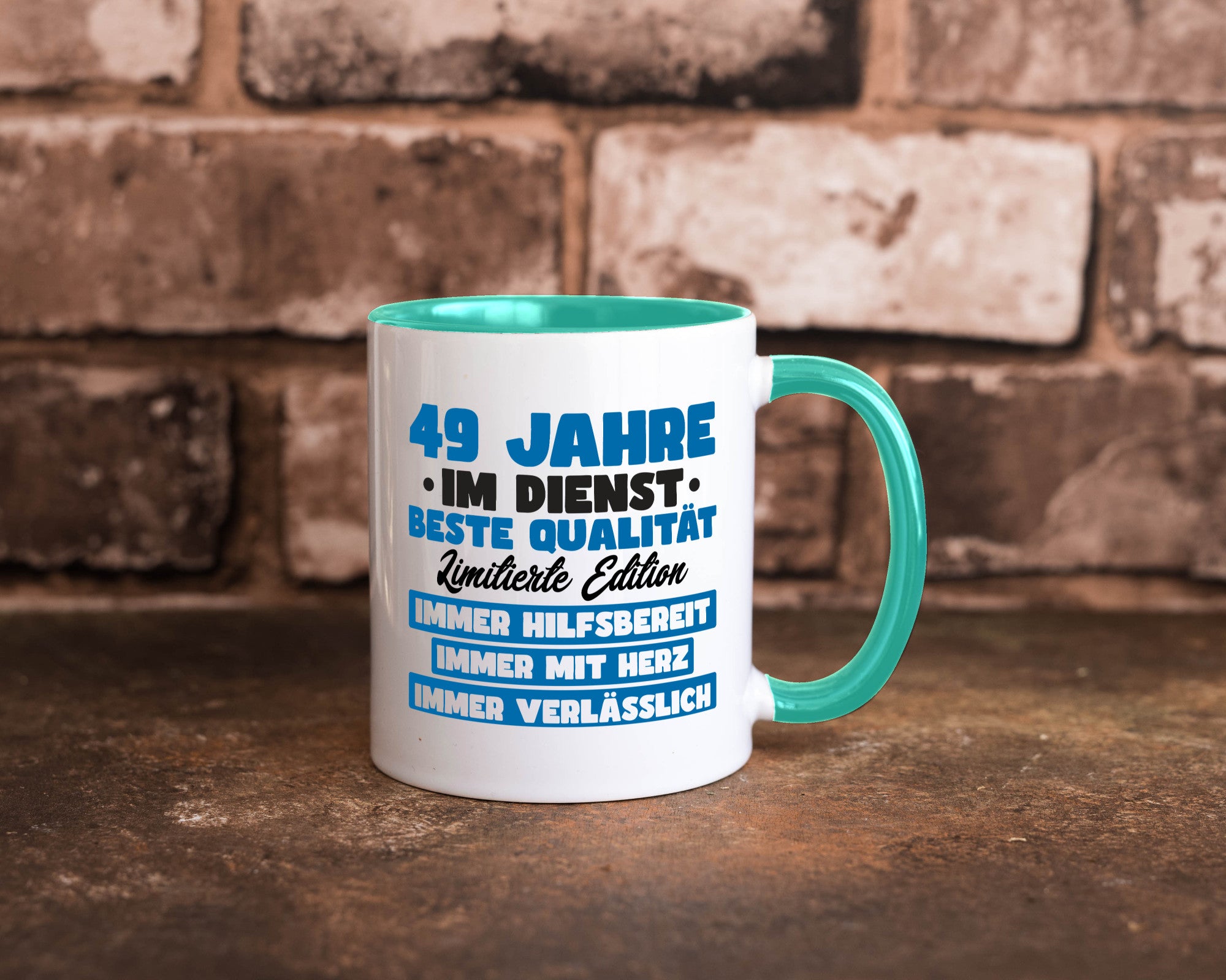 49 Jahre im Dienst | Jubiläum Arbeit v7 Humor Kollegen Büro Geschenkidee Tasse