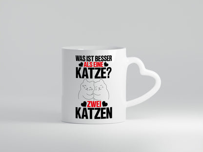 Katzenliebe Tasse | zwei Katzen Katzenbesitzer Spruch lustig Tierliebhaber