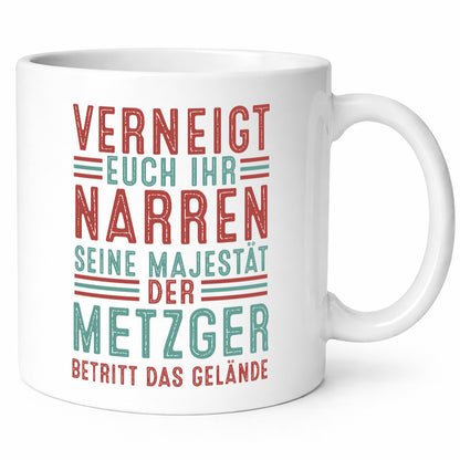 Verneigt euch: Metzger | Fleischer Metzgerei Geschenkidee Humor Tasse