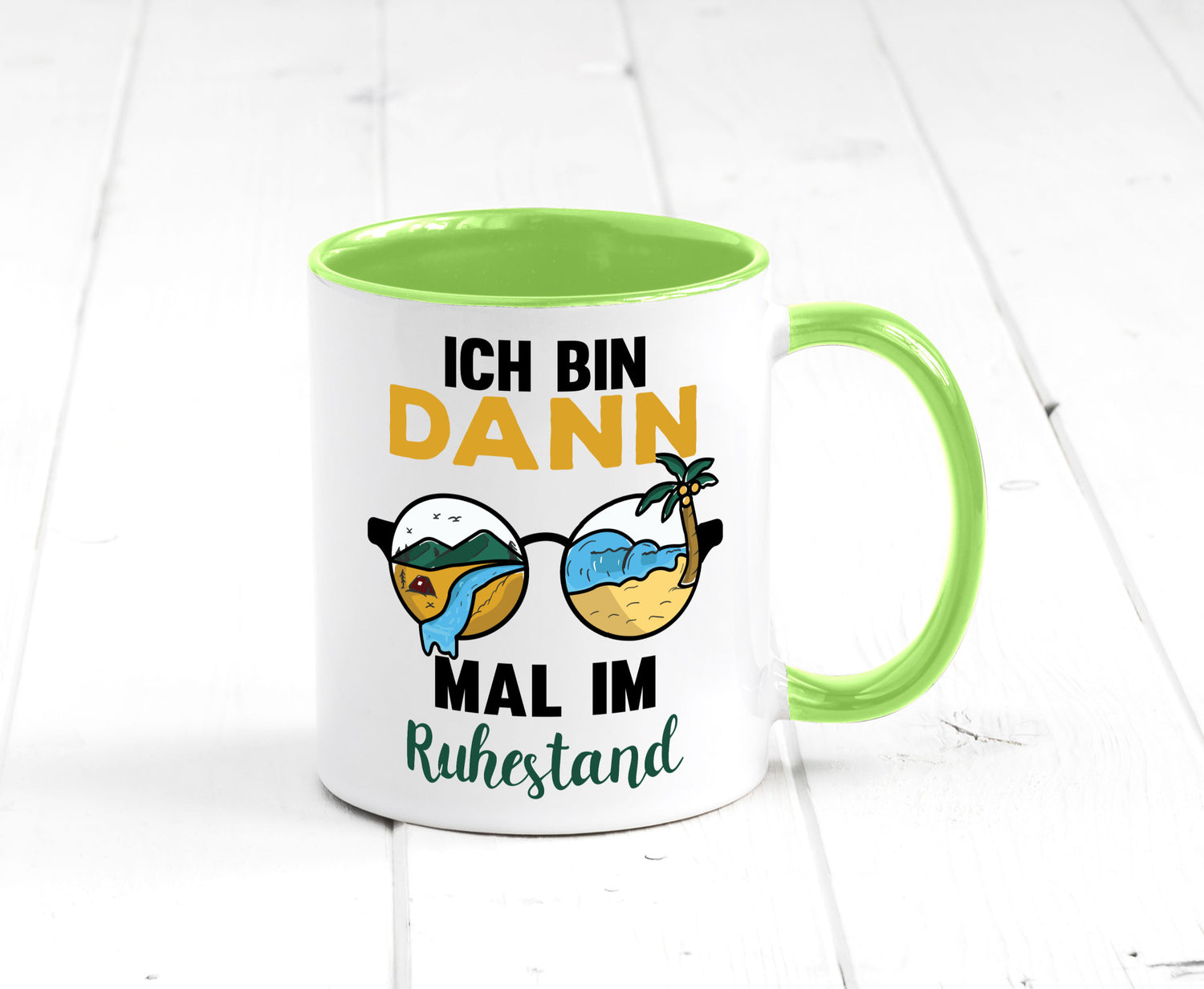Bin dann mal im Ruhestand | Sonnenbrille Palme Meer lustig Jubiläum Geschenk