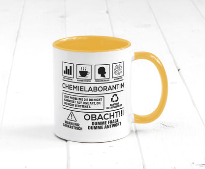 Achtung Probleme Chemielaborantin | Laborantin Chemie Geschenk Humor