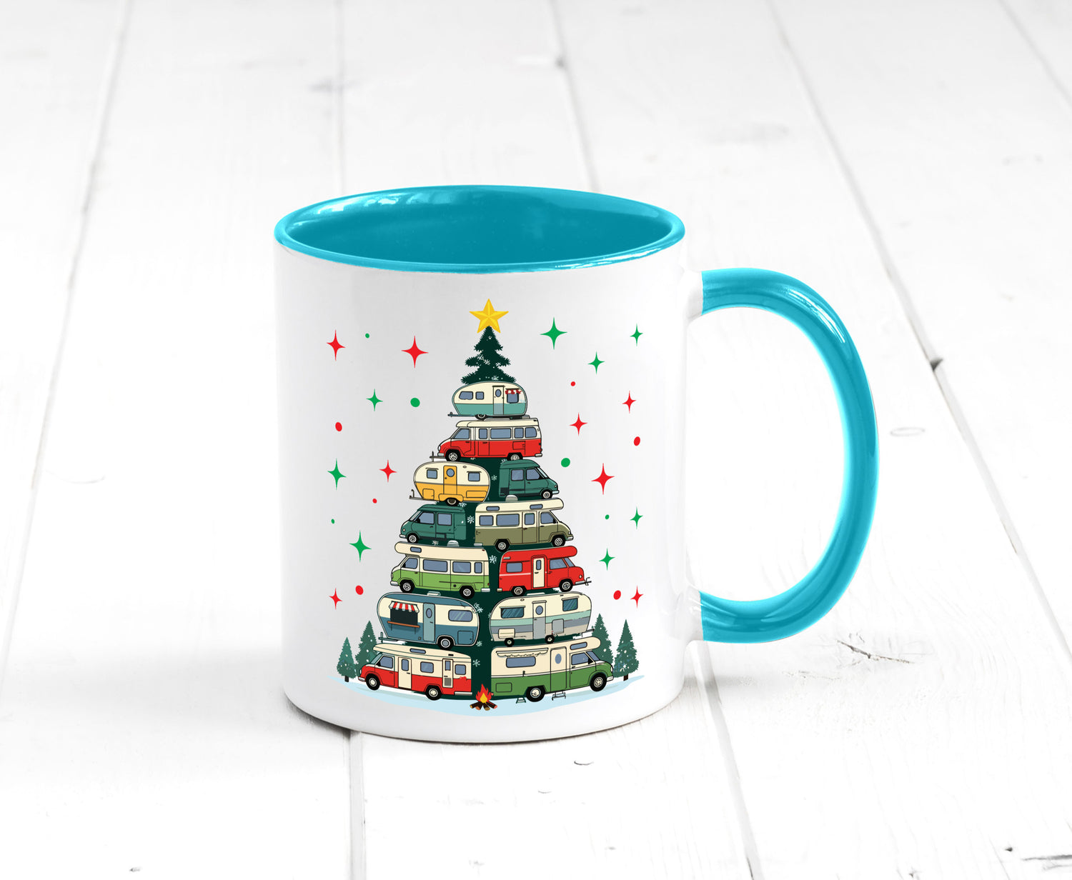Camper | Camping Weihnachten Fahrzeuge Baumlichter v2 lustig Humor Geschenkidee