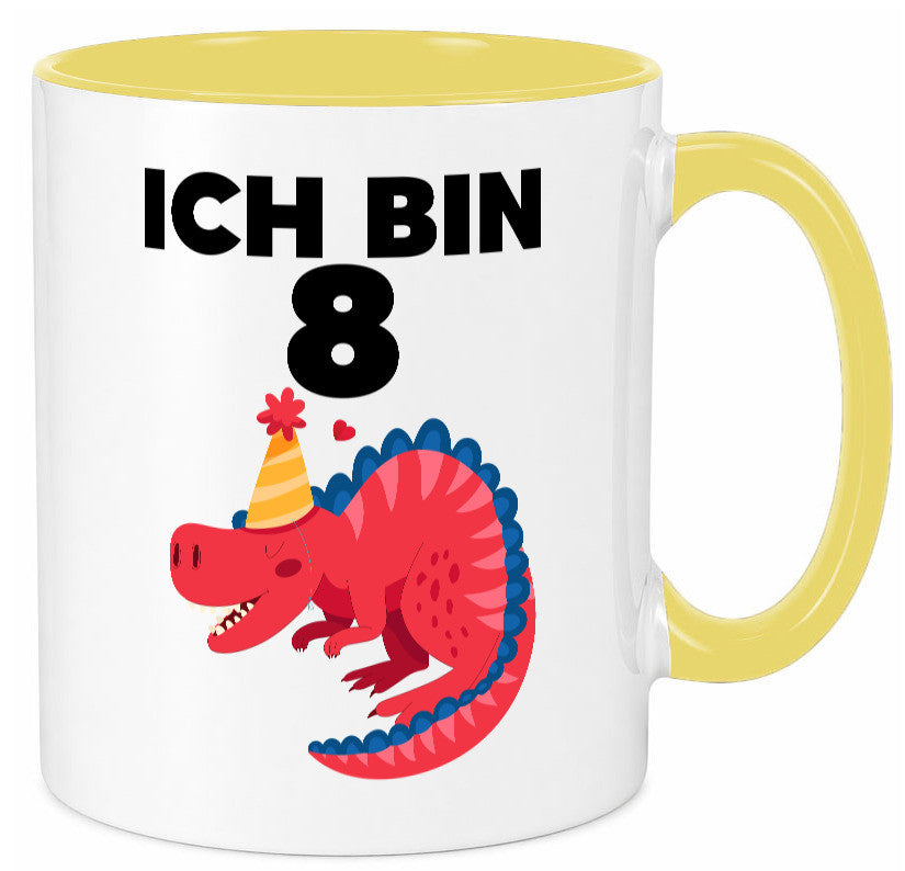 8. Geburtstag | Dino Dinosaurier 8 Jahre lustig Geschenkidee Geschenk Tasse
