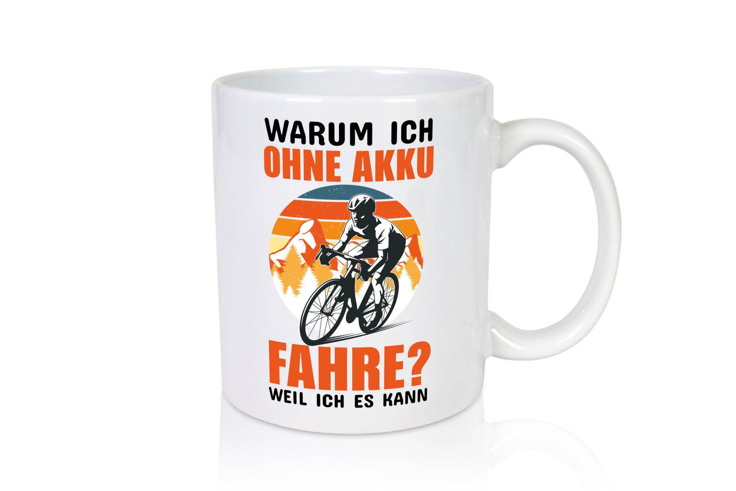 Ich fahre ohne Akku lustiger Spruch Geschenk Humor Geschenkidee Tasse