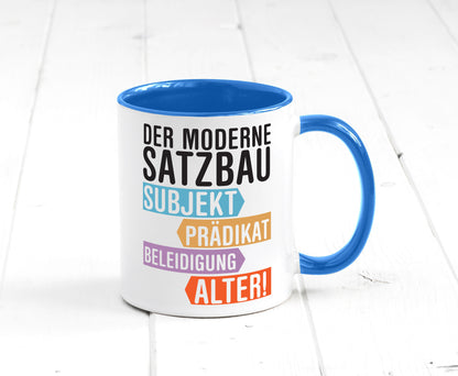 Moderner Satzbau | Lehrer Lehrerin Kollege lustig Arbeit Kollegen Büro Geschenk