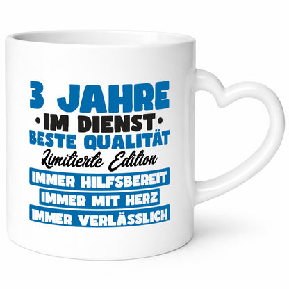 3 Jahre im Dienst | Jubiläum Arbeit v7 lustig Kollegen Büro Geschenk Tasse