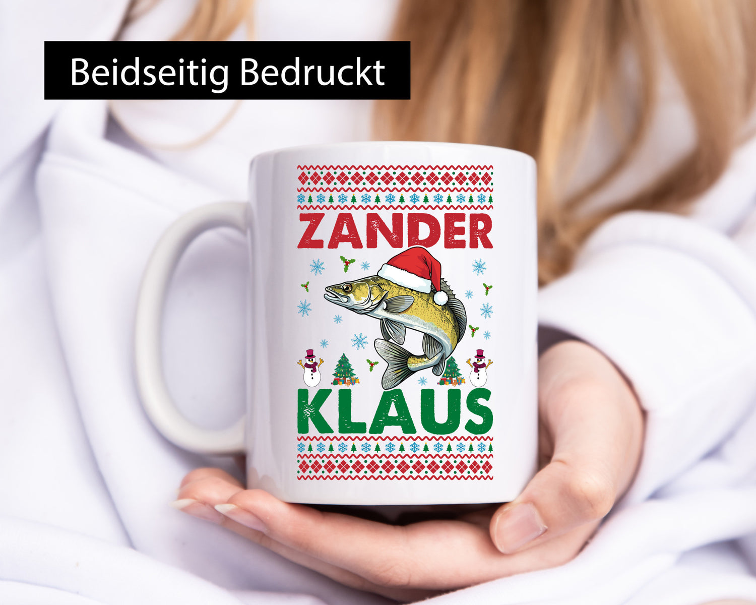 Zander Klaus | Ugly Christmas Angler Angeln v2 Geschenk Humor Geschenkidee