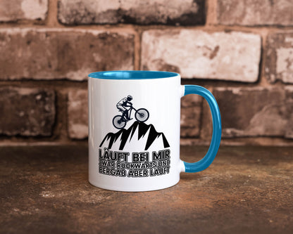 Läuft bei mir | Pechvogel Tasse Radfahrer Statement Humor Geschenkidee