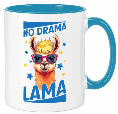 No Drama Lama | Alpaka mit Sonnenbrille Geschenk Humor Geschenkidee lustiger Tasse