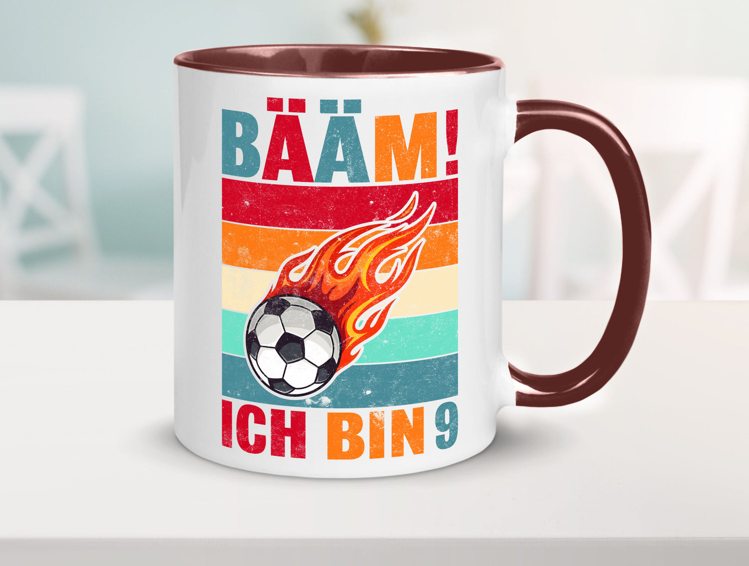 9. Geburtstag | Bääm ich bin 9 Fußball Geschenkidee Humor Tasse