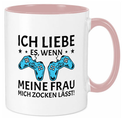 Ich liebe es zu zocken | Controller Sterne lustiger Spruch Geschenk Humor Tasse