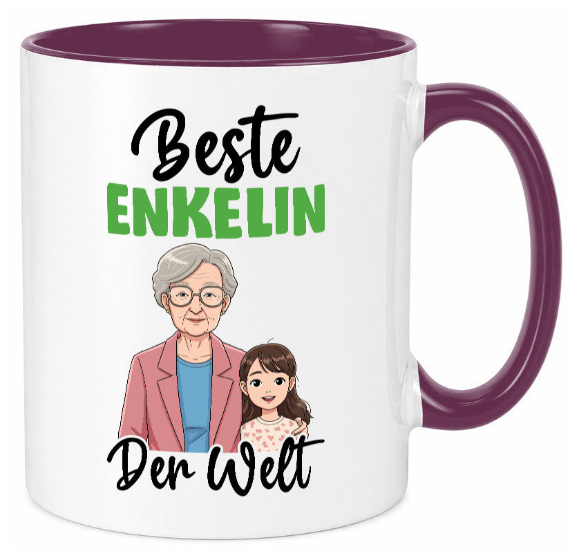 Bester Enkelin | Opa Oma Großmutter Großvater lustiger Spruch Geschenk Familie Tasse