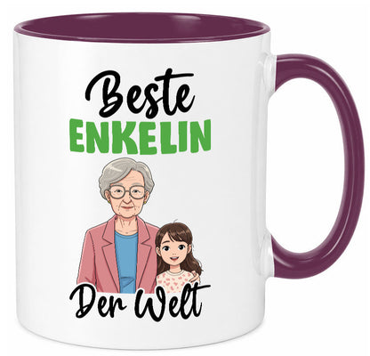 Bester Enkelin | Opa Oma Großmutter Großvater lustiger Spruch Geschenk Familie Tasse