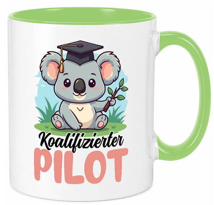 Koalifizierter Pilot | Flugzeug Piloten Humor Geschenkidee Tasse