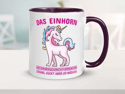 Niedliches Einhorn | lustige Tasse Frauen Mädchen lustiger Spruch Geschenk