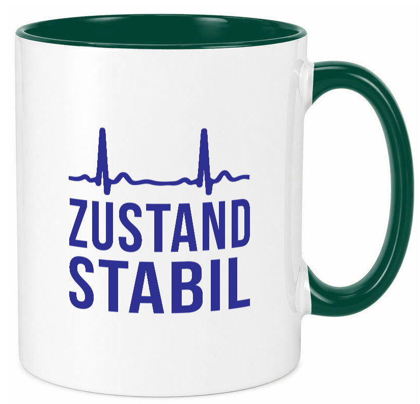 Zustand stabil | Herzschlag v2 Geschenk Humor Geschenkidee lustiger Spruch Tasse