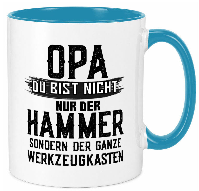 Opa ist der Hammer | Großvater Tasse Werkzeugkasten lustig Familie Geschenkidee