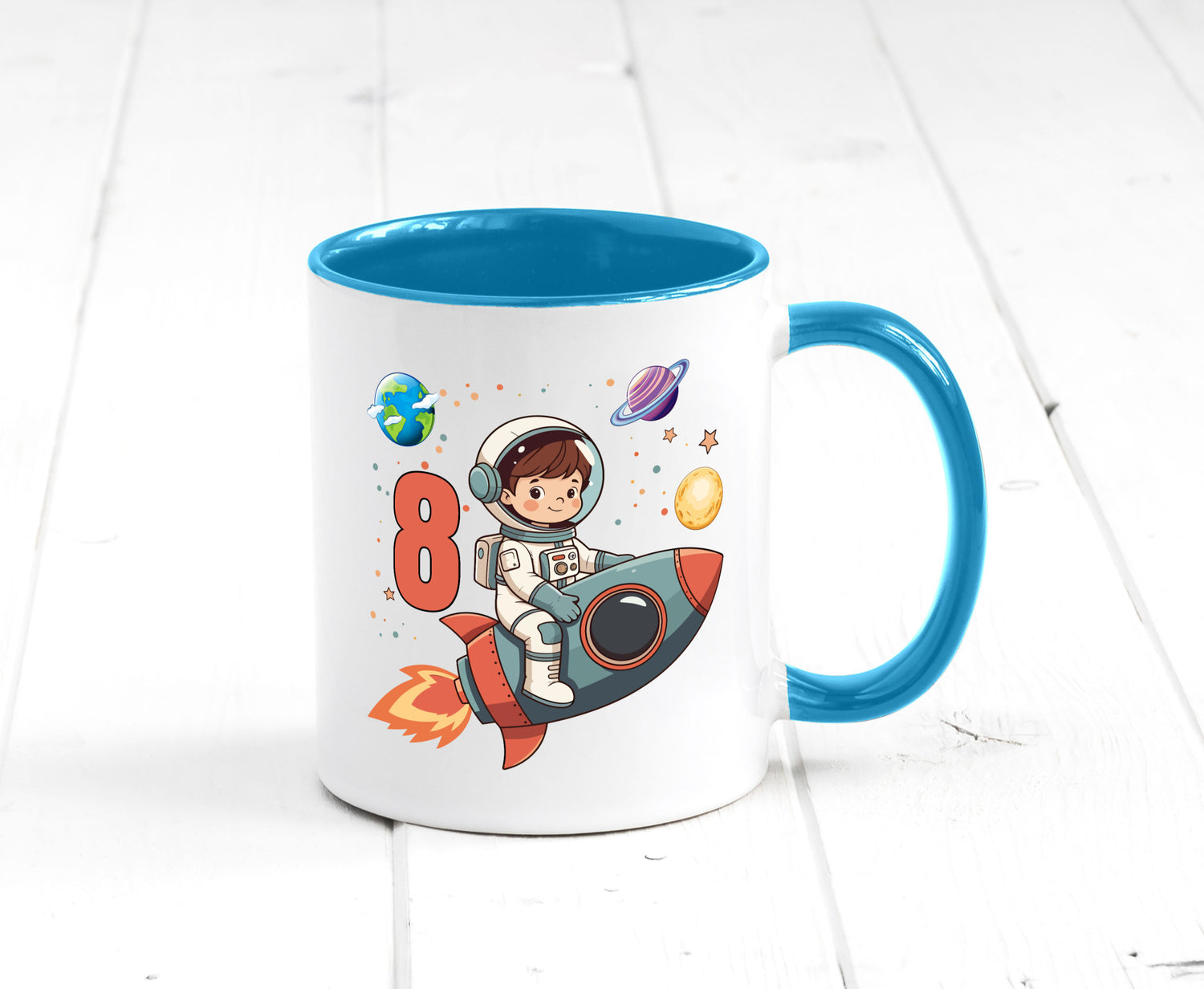 8. Geburtstag | 8 Jahre Astronaut Weltraum Humor Geschenkidee Tasse