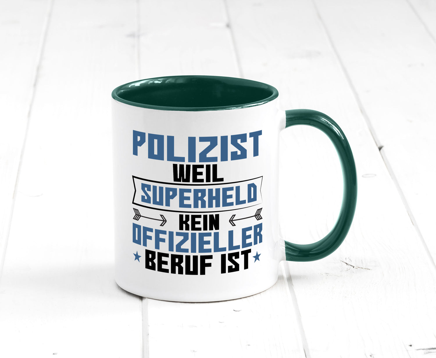 Superheld Polizist | Polizei lustiger Spruch Geschenk Humor Geschenkidee Tasse