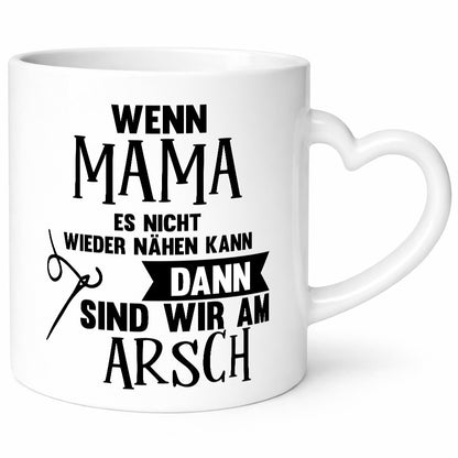 Wenn mama es nicht nähen kann | Nähmaschiene Nadel Geschenkidee Familie Humor