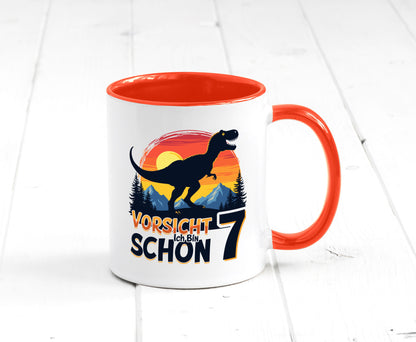 7. Geburtstag | 7 Jahre Dinosaurier v2 Geschenk Geschenkidee lustiger Spruch