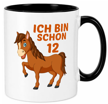 12. Geburtstag | Ich bin schon 12 Pferde Pony Geschenkidee Humor Tasse