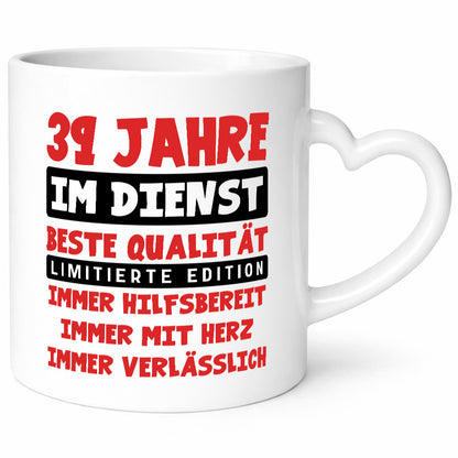 39 Jahre im Dienst | Jubiläum Arbeit v9 lustiger Spruch Geschenk Kollegen Büro