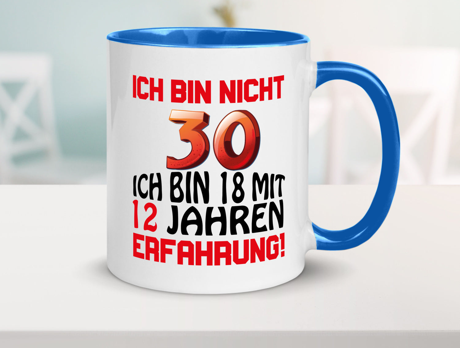 Ich bin nicht 30. lustiger Spruch Geschenk Humor Geschenkidee Tasse
